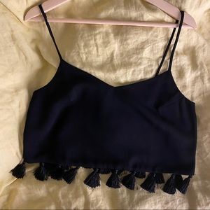 Club Monaco tassel camisole tank top